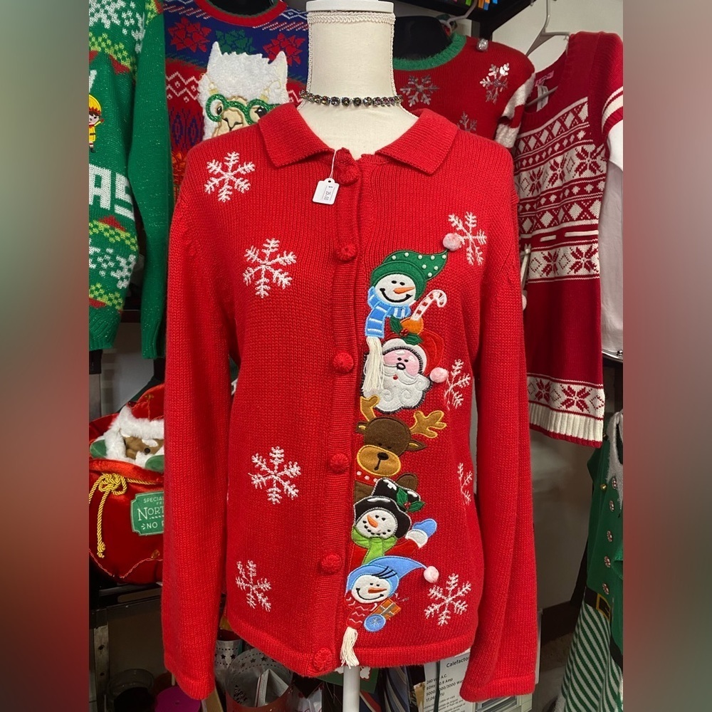 Basic Edition Holiday Christmas Sweater Cardigan - image 1